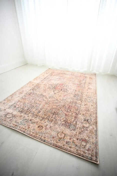 Prestige alia 524ak beige l blue Beige Living Room  Rug.