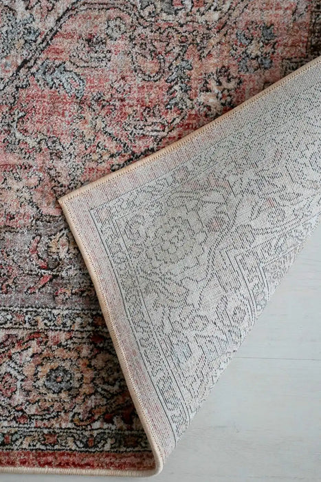 Prestige alia 524ar grey rose Multicoloured Living Room  Rug.