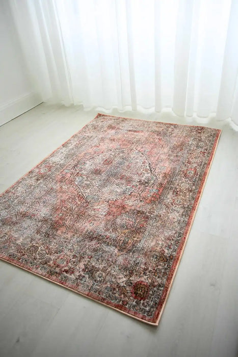 Prestige alia 524ar grey rose Multicoloured Living Room  Rug.