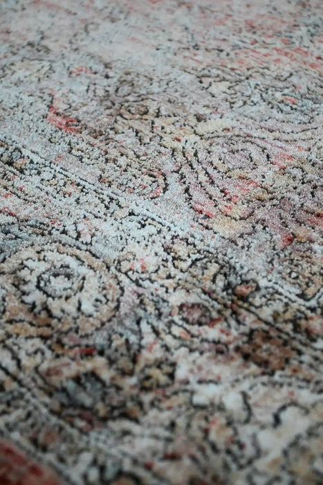 Prestige alia 524ar grey rose Multicoloured Living Room  Rug.