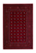 Think Rugs dubai 62098 red Red Living Room  Rug.