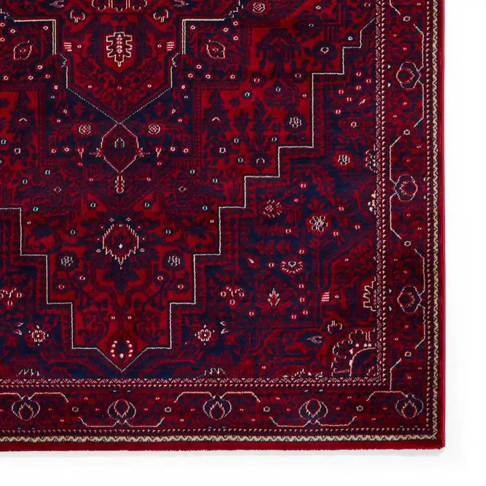 Think Rugs dubai 62101 red Red Living Room  Rug.