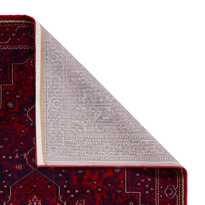Think Rugs dubai 62101 red Red Living Room  Rug.