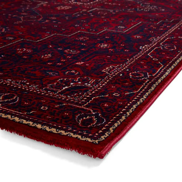 Think Rugs dubai 62101 red Red Living Room  Rug.