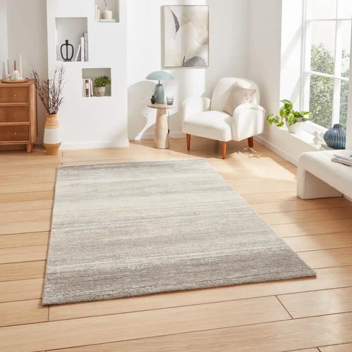 Think Rugs geneva think 62786 grey Grey Living Room Geometric Rug.