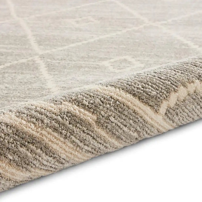 Think Rugs geneva think 62788 silver Grey Living Room Geometric Rug.