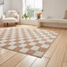 Think Rugs baltimore 66618 beige Beige, Ivory Living Room Geometric Rug.