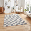 Think Rugs baltimore 66618 blue Blue, Ivory Living Room Geometric Rug.