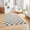 Think Rugs baltimore 66618 green Green, Ivory Living Room Geometric Rug.