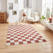 Think Rugs baltimore 66618 plum Red Living Room Geometric Rug.