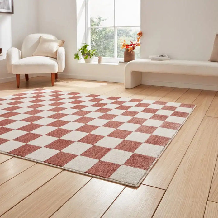 Think Rugs baltimore 66618 plum Red Living Room Geometric Rug.