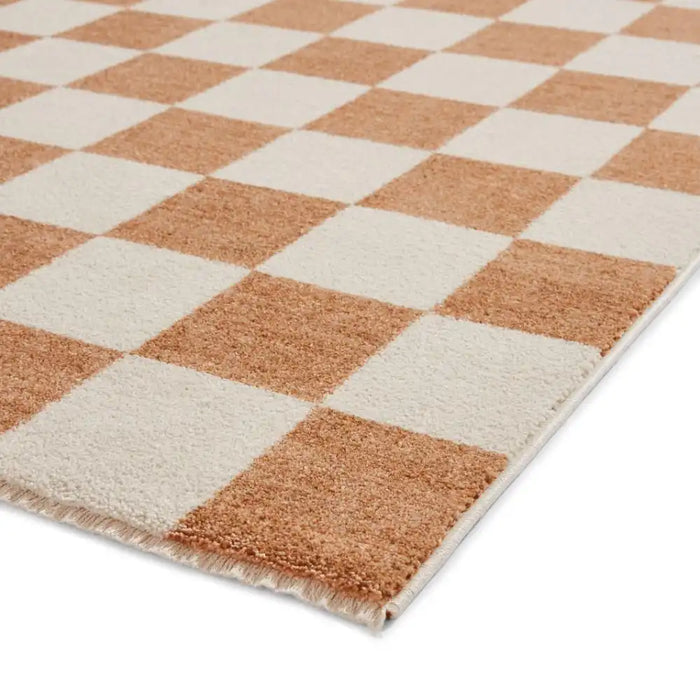 Think Rugs baltimore 66618 walnut Orange Living Room Geometric Rug.