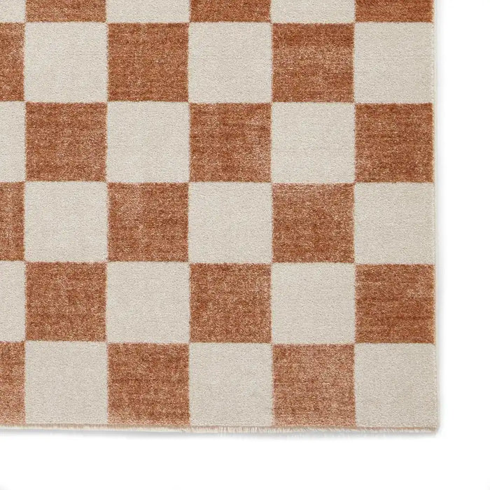Think Rugs baltimore 66618 walnut Orange Living Room Geometric Rug.