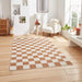 Think Rugs baltimore 66618 walnut Orange Living Room Geometric Rug.