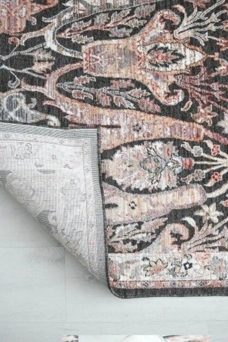 Prestige alia 697gl anthracite cream Black Living Room  Rug.