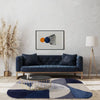 Asiatic matrix asiatic 74 oval indigo Blue, Purple Living Room Wool Rug.