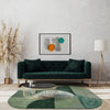 Asiatic matrix asiatic 75 oval forest Green Living Room Wool Rug.