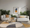 Asiatic matrix asiatic 76 oval sunset Grey, Yellow Living Room Wool Rug.