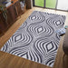 Serdim Rugs valencia 760 d grey Grey Living Room Geometric Rug.