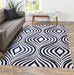 Serdim Rugs valencia 760 navy Blue, Navy Living Room Geometric Rug.