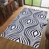 Serdim Rugs valencia 760 navy Blue, Navy Living Room Geometric Rug.
