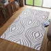 Serdim Rugs valencia 760 silver Grey Living Room Geometric Rug.