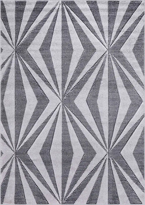 Serdim Rugs valencia 765 dark grey Grey Living Room Geometric Rug.