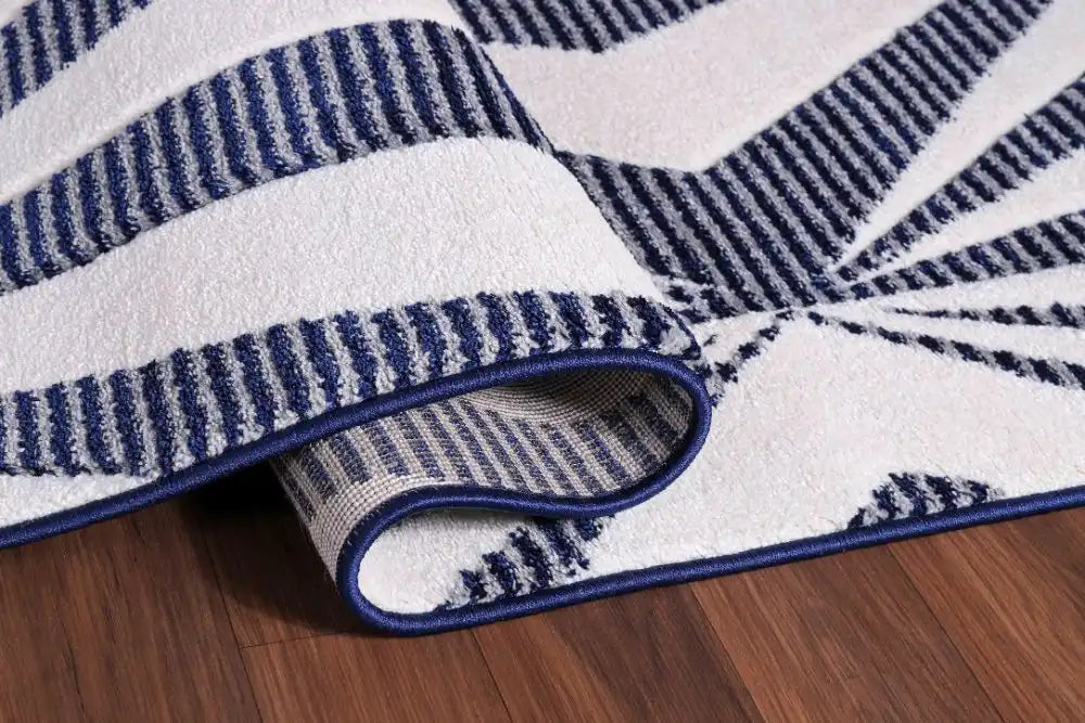 Serdim Rugs valencia 765 navy Blue, Navy Living Room Geometric Rug.