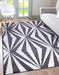 Serdim Rugs valencia 765 navy Blue, Navy Living Room Geometric Rug.