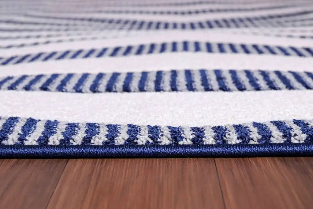 Serdim Rugs valencia 765 navy Blue, Navy Living Room Geometric Rug.