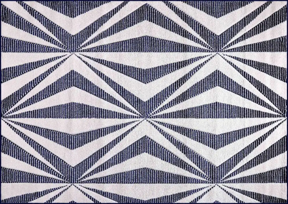 Serdim Rugs valencia 765 navy Blue, Navy Living Room Geometric Rug.