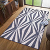 Serdim Rugs valencia 765 navy Blue, Navy Living Room Geometric Rug.