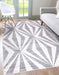 Serdim Rugs valencia 765 silver Grey Living Room Geometric Rug.
