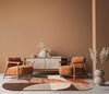 Asiatic matrix asiatic 77 oval spice Orange Living Room Wool Rug.