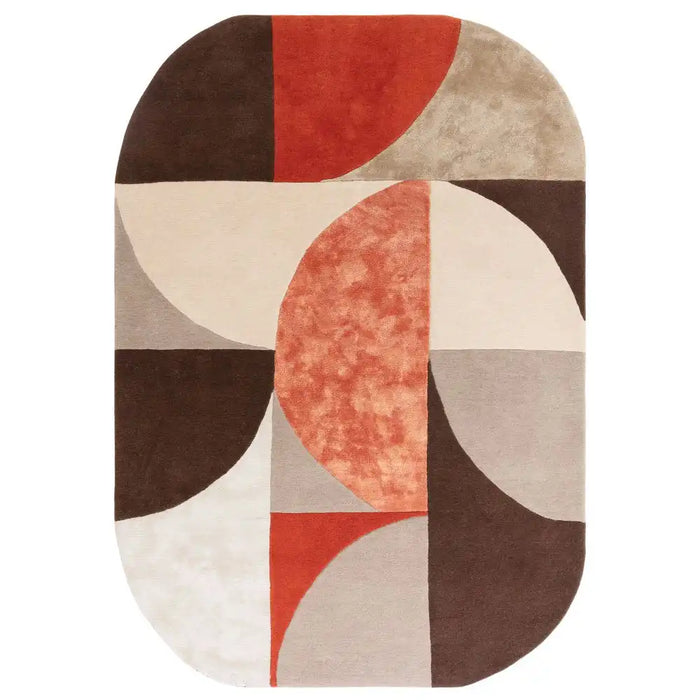 Asiatic matrix asiatic 77 oval spice Orange Living Room Wool Rug.