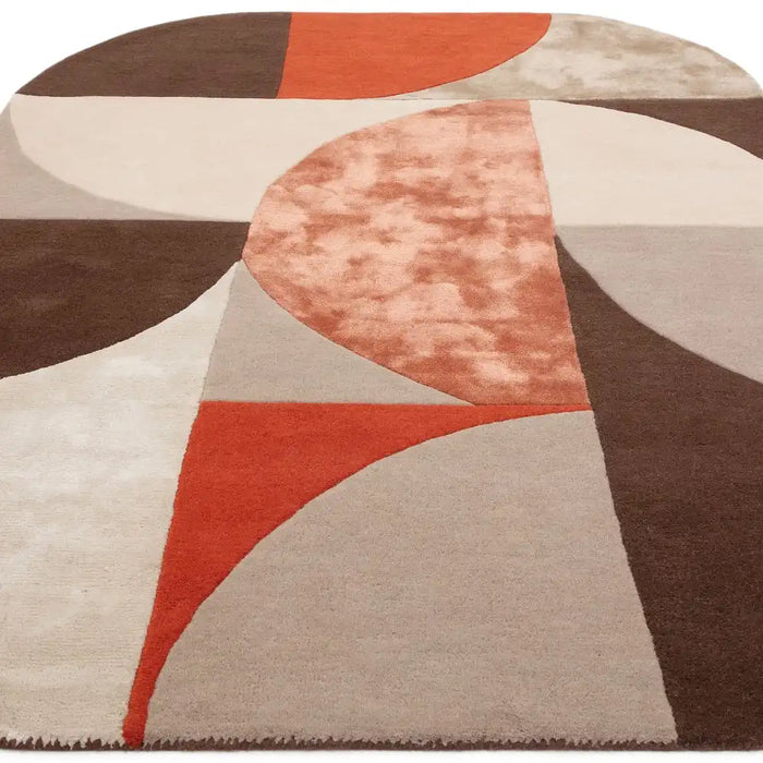 Asiatic matrix asiatic 77 oval spice Orange Living Room Wool Rug.