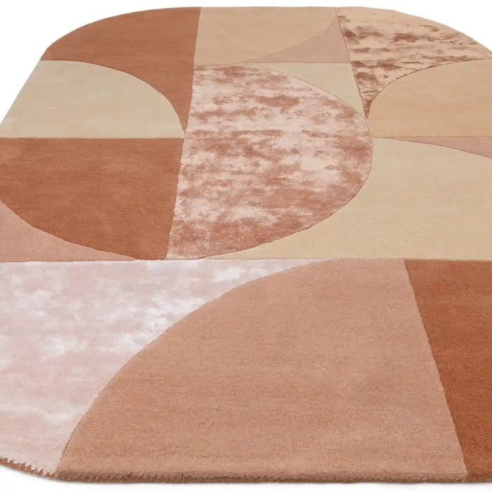 Asiatic matrix asiatic 78 oval earth Pink Living Room Wool Rug.