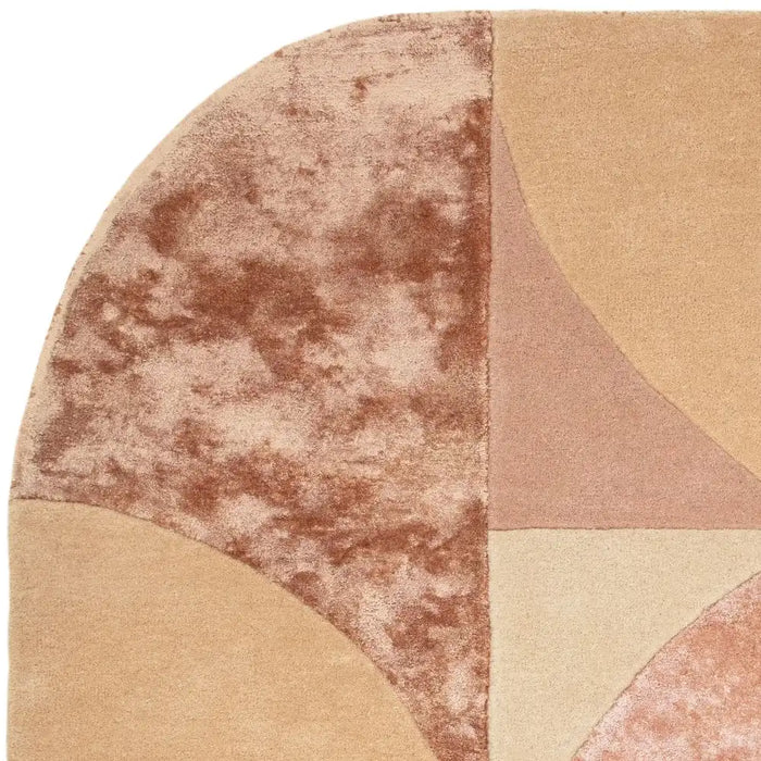 Asiatic matrix asiatic 78 oval earth Pink Living Room Wool Rug.