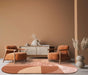Asiatic matrix asiatic 78 oval earth Pink Living Room Wool Rug.