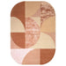 Asiatic matrix asiatic 78 oval earth Pink Living Room Wool Rug.