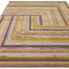 Asiatic matrix asiatic 79 network gold Yellow Living Room Wool Rug.