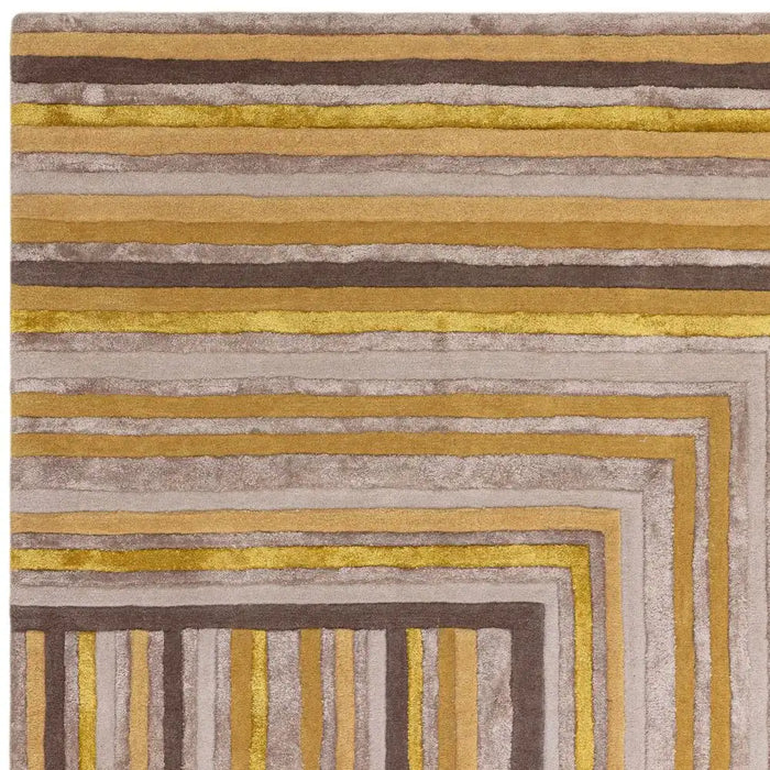 Asiatic matrix asiatic 79 network gold Yellow Living Room Wool Rug.