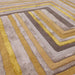 Asiatic matrix asiatic 79 network gold Yellow Living Room Wool Rug.