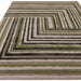 Asiatic matrix asiatic 82 network forest Green Living Room Wool Rug.