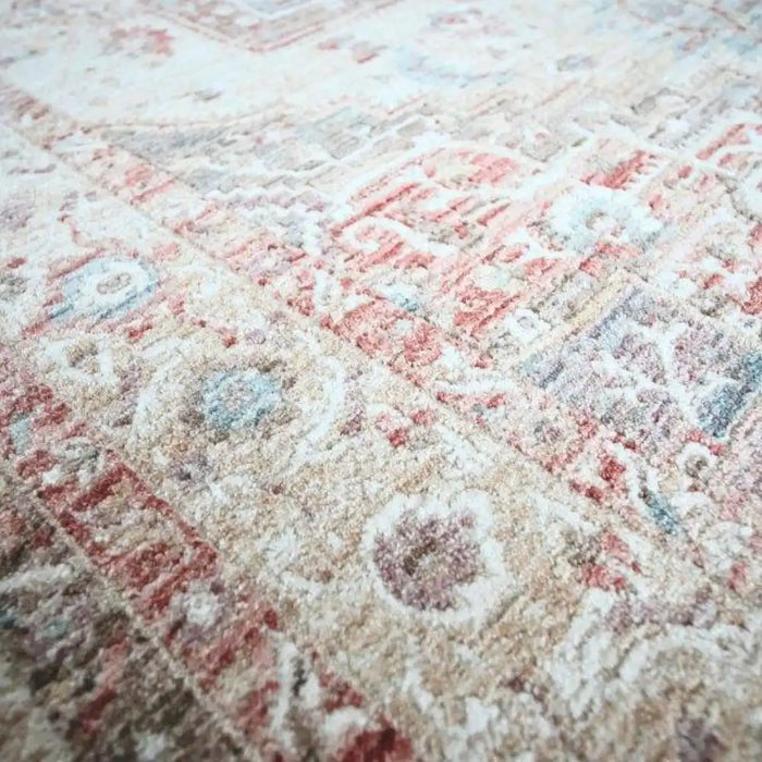 Prestige alia 842gc beige rose Beige, Pink Living Room  Rug.