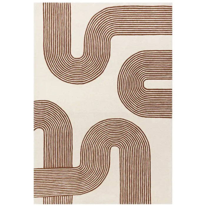 Asiatic matrix asiatic 85 arches amber Ivory, Orange Living Room Wool Rug.