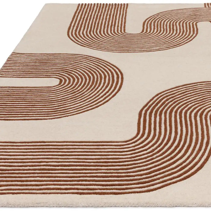 Asiatic matrix asiatic 85 arches amber Ivory, Orange Living Room Wool Rug.