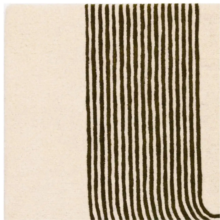 Asiatic matrix asiatic 86 arches forest Green, Ivory Living Room Wool Rug.