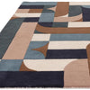 Asiatic matrix asiatic 89 klotski teal Multicoloured, Teal Living Room Wool Rug.