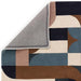 Asiatic matrix asiatic 89 klotski teal Multicoloured, Teal Living Room Wool Rug.